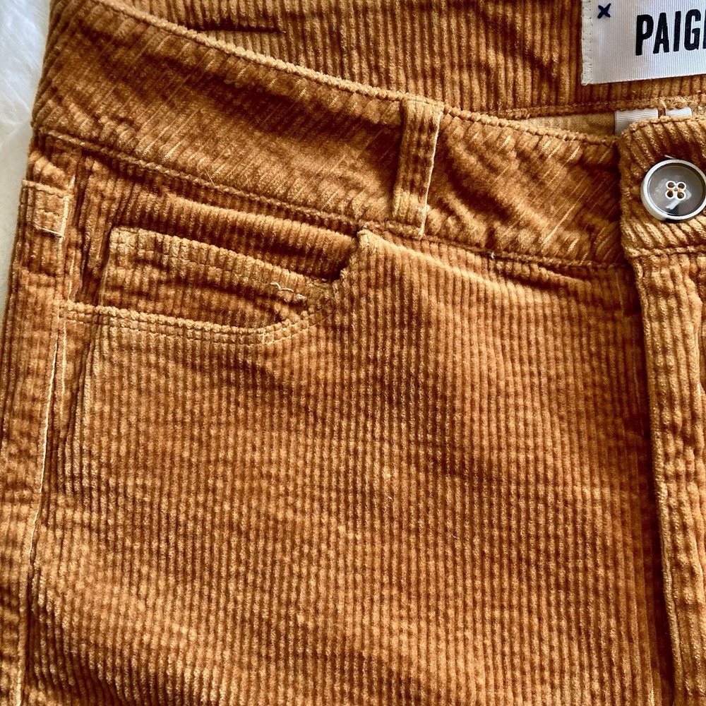 Paige Hoxton Ankle Skinny Corduroy Pants Marigold Womens 29 Fall Boho Indie EUC - Picture 5 of 16